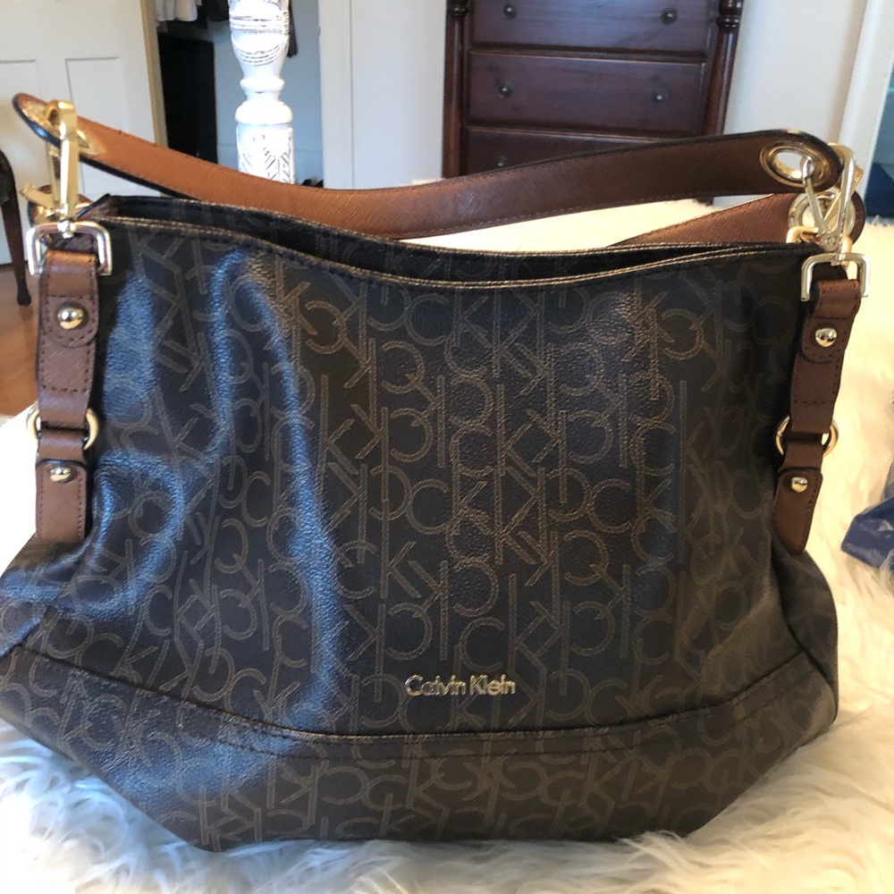 Calvin Klein Signature Large Hobo Purse